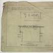 Plan showing sizes of openings in projection room.