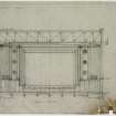 Drawing showing cross section of stage, Regal Cinema, West Calder.