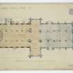 Copy of Plan, in colour, of St John's Church, Perth, 1923, Lorimer and Matthew collection.