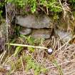 Detail of drystone walling of structure, Strathrory, Ross and Cromarty