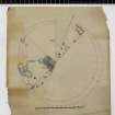 Untitled plan entitled 'Mote of Urr Excavations 1951: Sketch-plan (Motte-top)'