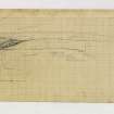 Pencil section drawing on lined graph paper titled 'Mote of Urr '53: south section'