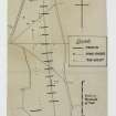 DC 44218. Plan titled 'Appendix V, Plan of anti-aircraft trenches and other military works of the 1939 war on Farthing Down'.