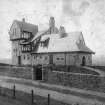 Original photograph annotated on reverse 'Rowantreehill, Kilmacolm.  The property of W. Forrest Salmon Esq. (View from North East)'.
Signed 'James Salmon & Son Architects' and 'Annan 14683'.