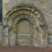 View of Romanesque doorway