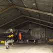 Interior.  Stand-by Squadron aircraft hangar with Phantom FRG 2 from ESE.