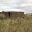 View.  Type 27 airfield defence World War Two date pillbox from W.