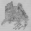 Digital image of pencil sketch.
Inscribed: "Ruined building from the South. Blanerne Castle".