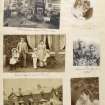 Six photographs from album, including the drawing room at Howard Place, Edinburgh and family portraits.

