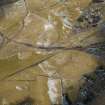 Oblique aerial view of the village, the railway and the remains of the field banks, taken from the NNW.