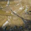 Oblique aerial view of the village, the railway and the remains of the field banks, taken from the NW.