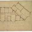 Glasgow, Park Quadrant
Plan of first floor.
Insc:'Park Quadrant, Kelvingrove Park & End of Park Terrace' 'For Robert Lindsay Esq' 'Glasgow, 33 Bath Street, Feb 1855'.