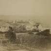 View of Ellon from top of tower, before building of new Episcopal Church.
Enlargement of a photograph by William Chaplin, butler to Alexander Gordon Esq of Ellon.