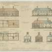 Drawing showing plans, elevations and sections
Titled: 'Scottish National Housing Co Ltd. Housing Scheme Rosyth Type P'
Signed: 'A.H. Mottram'