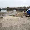 E Harbour and slipway. View from NNE