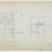 Ground floor plan of stair hall.