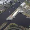 Oblique aerial view of the science centre and docks, taken from the WSW.