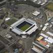 Oblique aerial view of the football stadium, taken from the ENE.