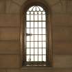 Interior. Detail of window in W aisle