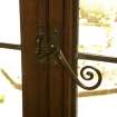 Interior. Corridor to N of cloister, detail of window catch