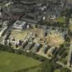 Oblique aerial view of the hospital during redevelopment with the dental institute adjacent, taken from the SSE.