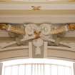 Interior. 1st floor, lobby, detail of plaster decoration above window