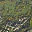 General oblique aerial view of the infirmary and park, taken from the S.