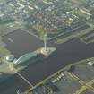 Oblique aerial view centred on the science centre and docks, taken from the ENE.