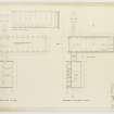 Foundation and ground floor plans, and section.