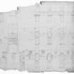 Ground, first and second floor plans.