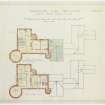 Plan of second floor and attic floor.