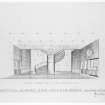 Sketch perspective of the entrance hall.