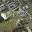 Oblique aerial view centred on the parliament building, conference centre and exhibition centre, taken from the ENE.