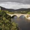 General view from S showing the bridge in relationship to the war memorial (left), the toen (off to the right).