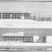 N and W elevations of Chemistry Building.
