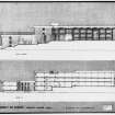 Section and S elevation of Chemistry Building.
