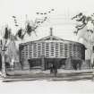 Perspective of early scheme for Meeting House, University of Sussex.