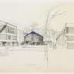 Sketch perspective of Meeting House.