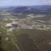 General oblique aerial view looking over Aviemore and the railway engine shed, taken from the W.