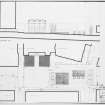 Plan and elevation of pedestrian deck above John Dobson Street.