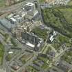 General oblique aerial view centred on the cathedral and hospital, taken from the WSW.