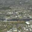 General oblique aerial view of the city centred on the bridge, taken from the SSW.