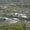 General oblique aerial view centred on the science centre and docks, taken from the S.