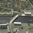 Oblique aerial view centred on the bridge under construction, taken from the NNE.