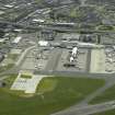 Oblique aerial view of the terminal buildings and apron, taken from the N.