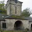 Clock Towerand entrance arch. View from NE