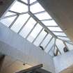 Interior. Ground floor.  Back shop (South). Detail Cupola over original cellar access.