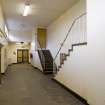 Interior. Ground floor.  Main assembly hall stage access