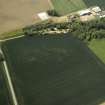 Oblique aerial view centred on the cropmarks of the pit-alignment and possible unenclosed settlement, taken from the E.