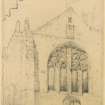 Aberdeen, King's College. Sketch perspective of exterior. Part of Sir Basil Spence archive